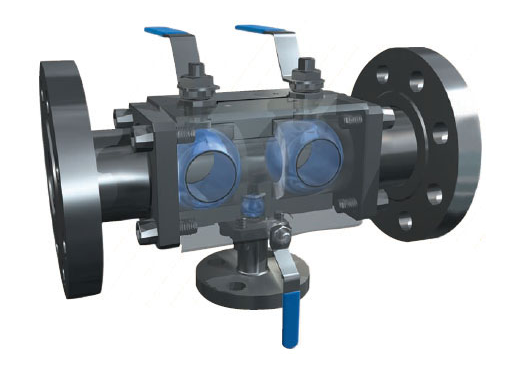 image showing a Double block and bleed valve